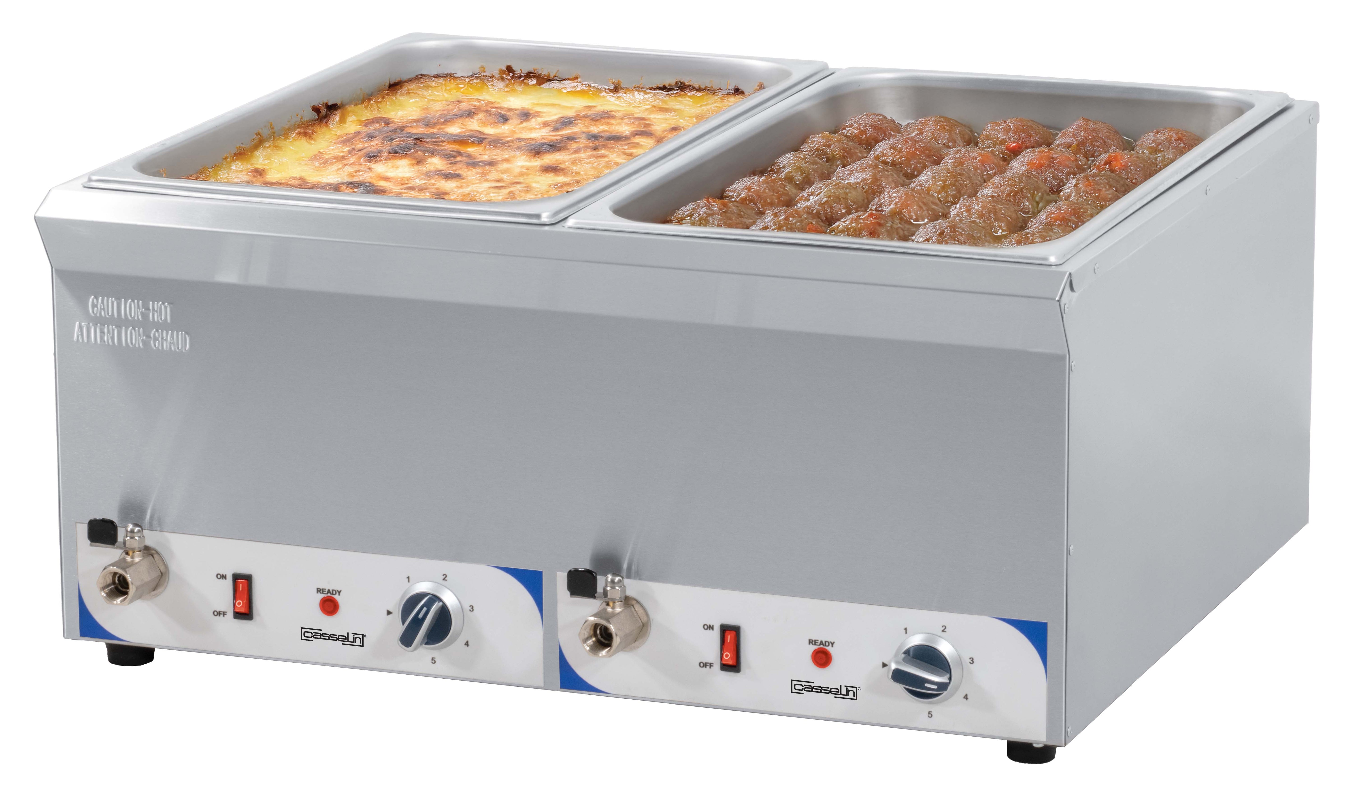Dobbelt bain-marie med afløbshane GN 1/1 - 200 mm