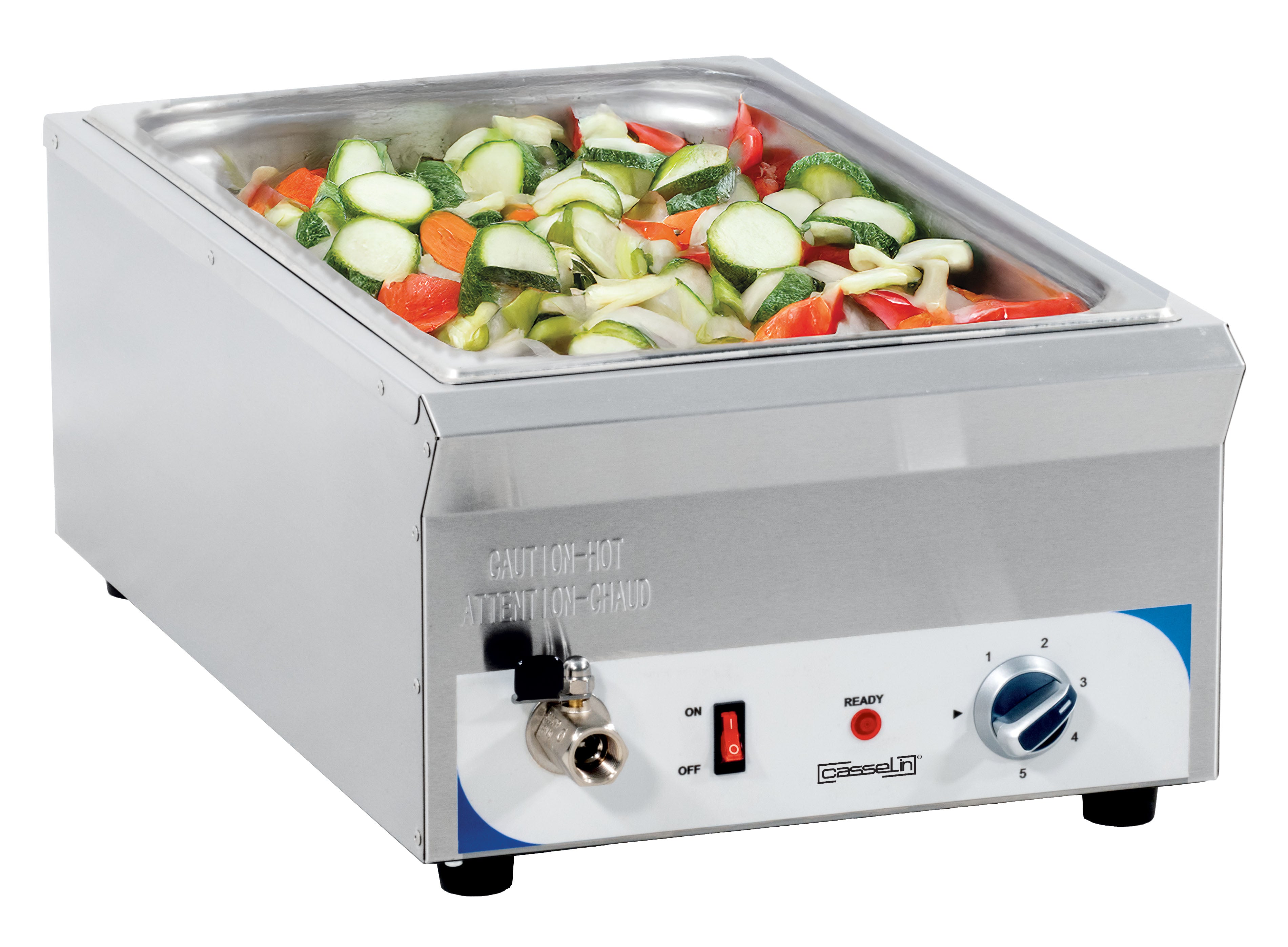 Bain-marie med afløbshane GN 1/1 - 100 mm