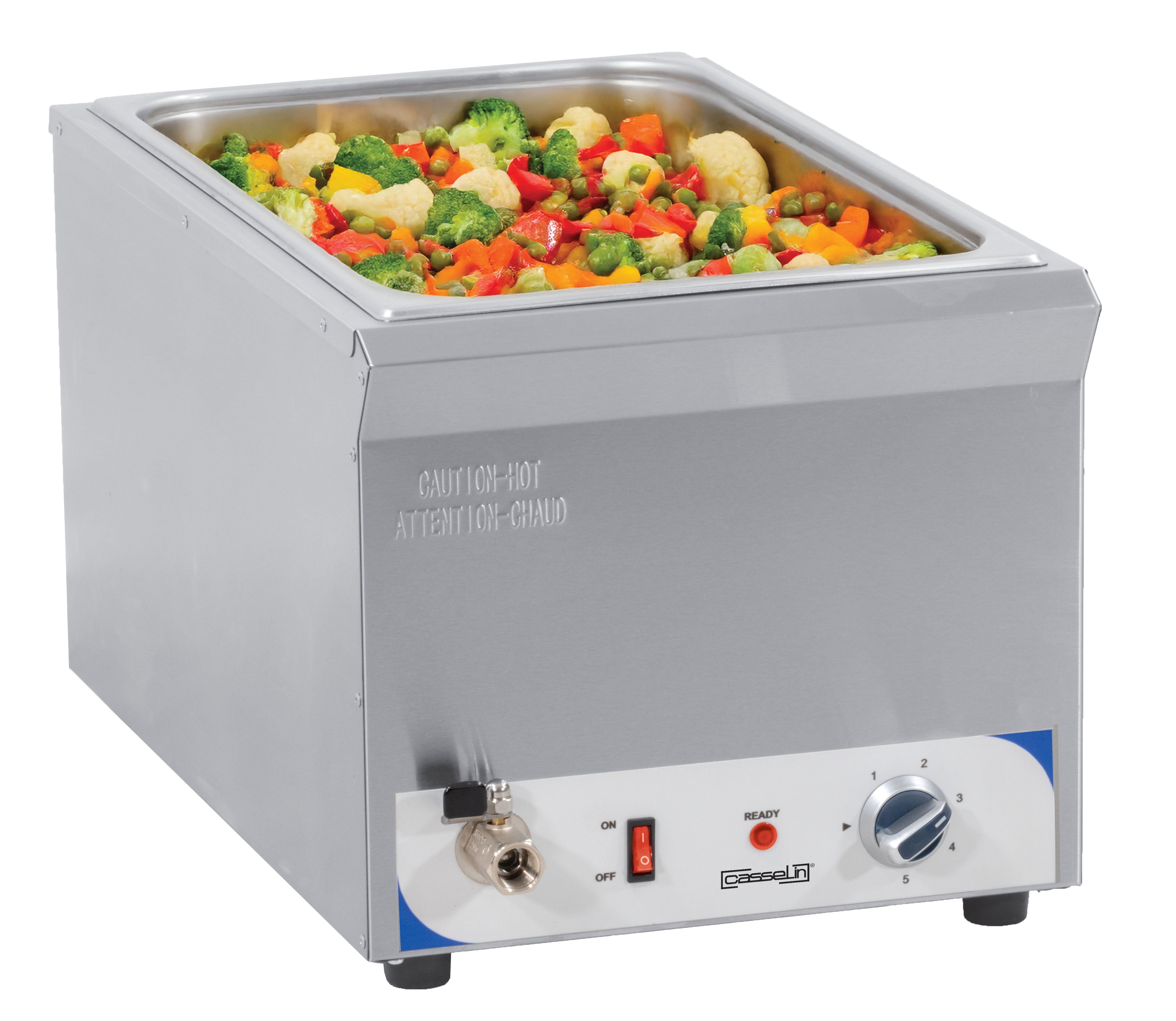 Bain-marie med afløbshane GN 1/1 - 200 mm