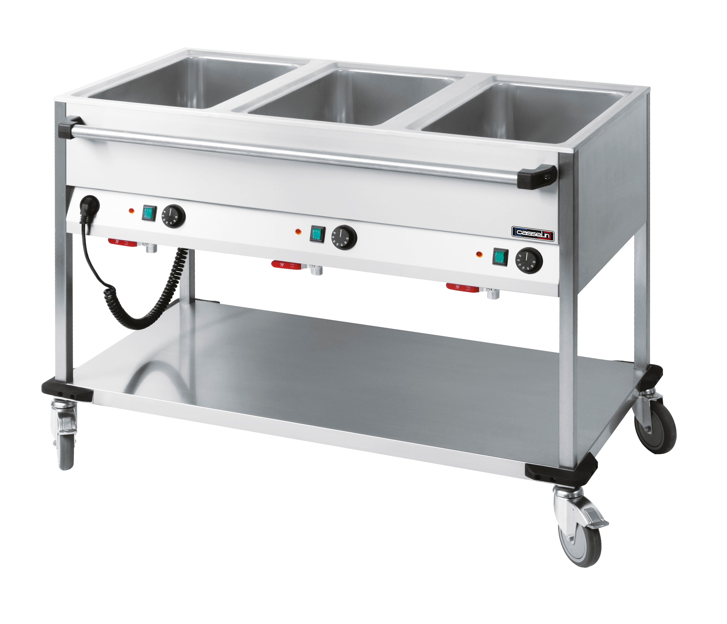 Bain-marie vogn vandopvarmet 3 x GN 1/1