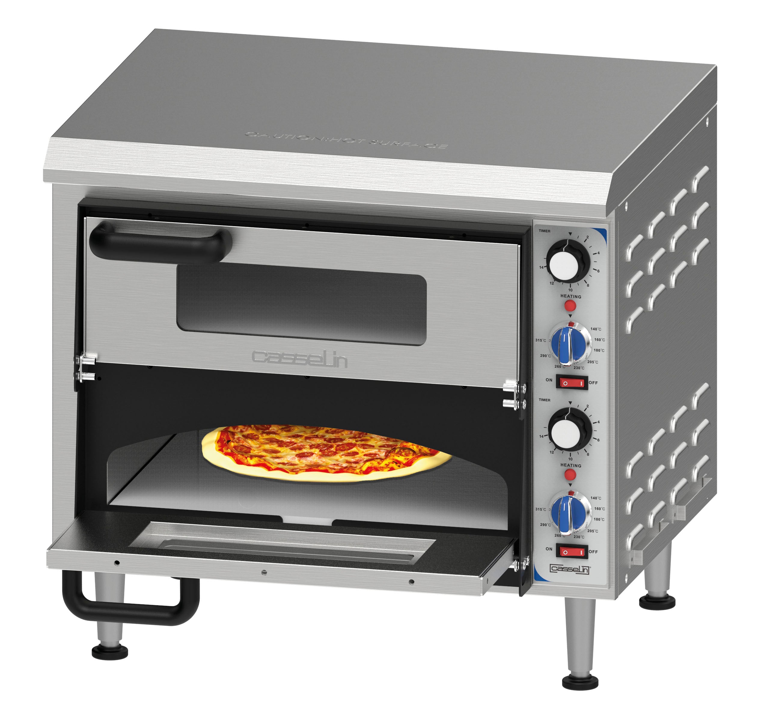 Elektrisk pizzaovn 2 kamre 35 cm