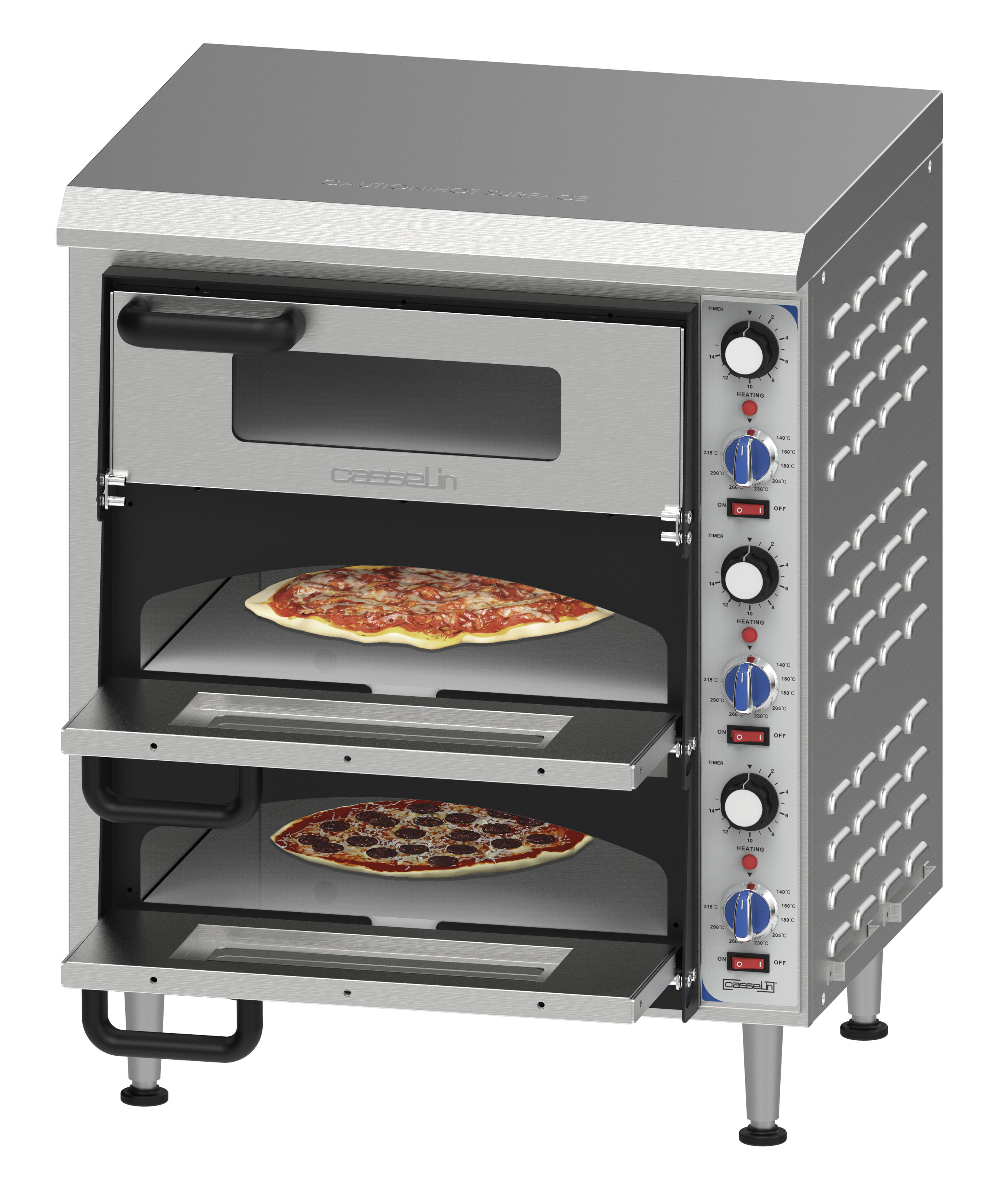 Elektrisk pizzaovn 3 kamre 35 cm