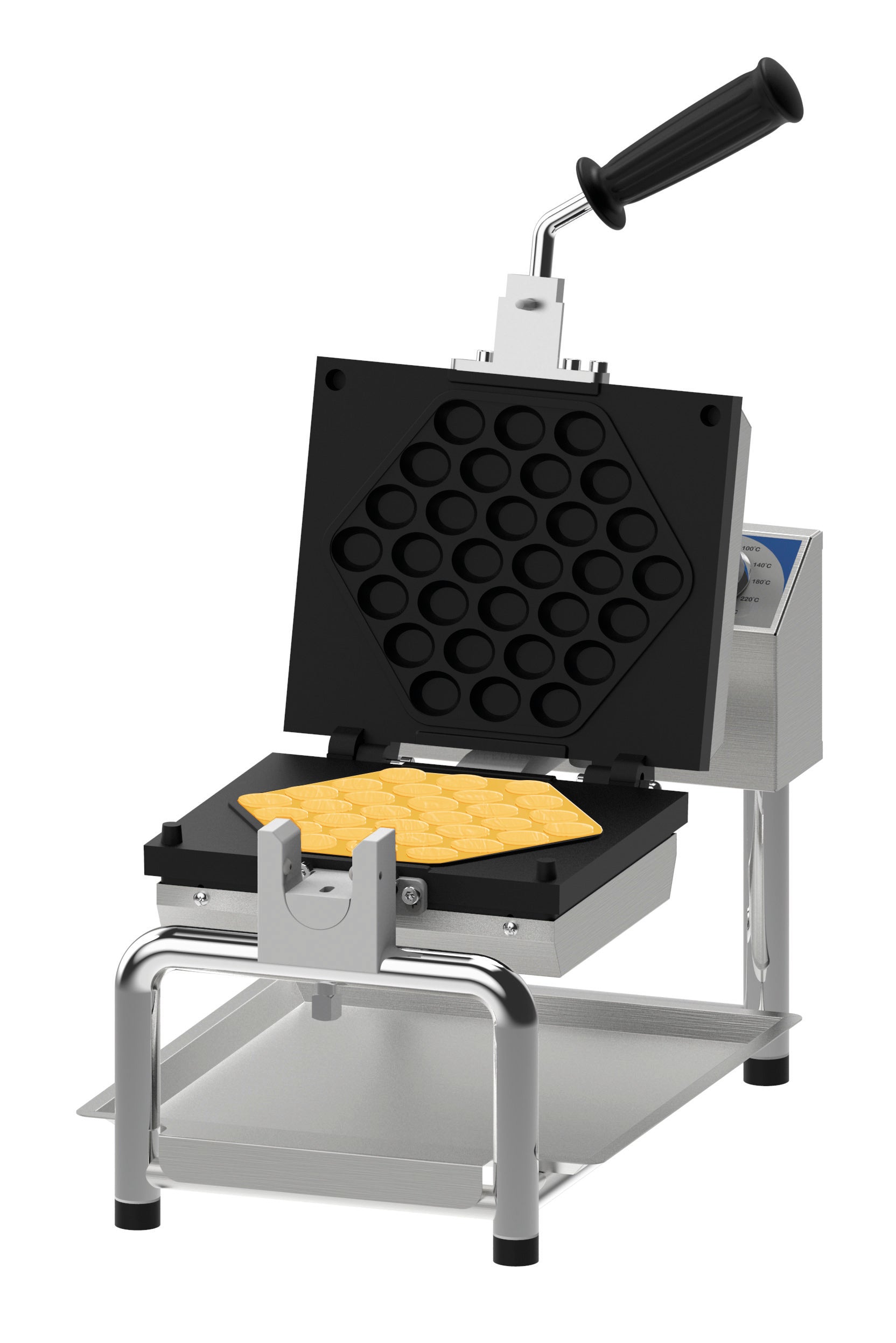 Professionel boblevaffelmaskine 180° åbning