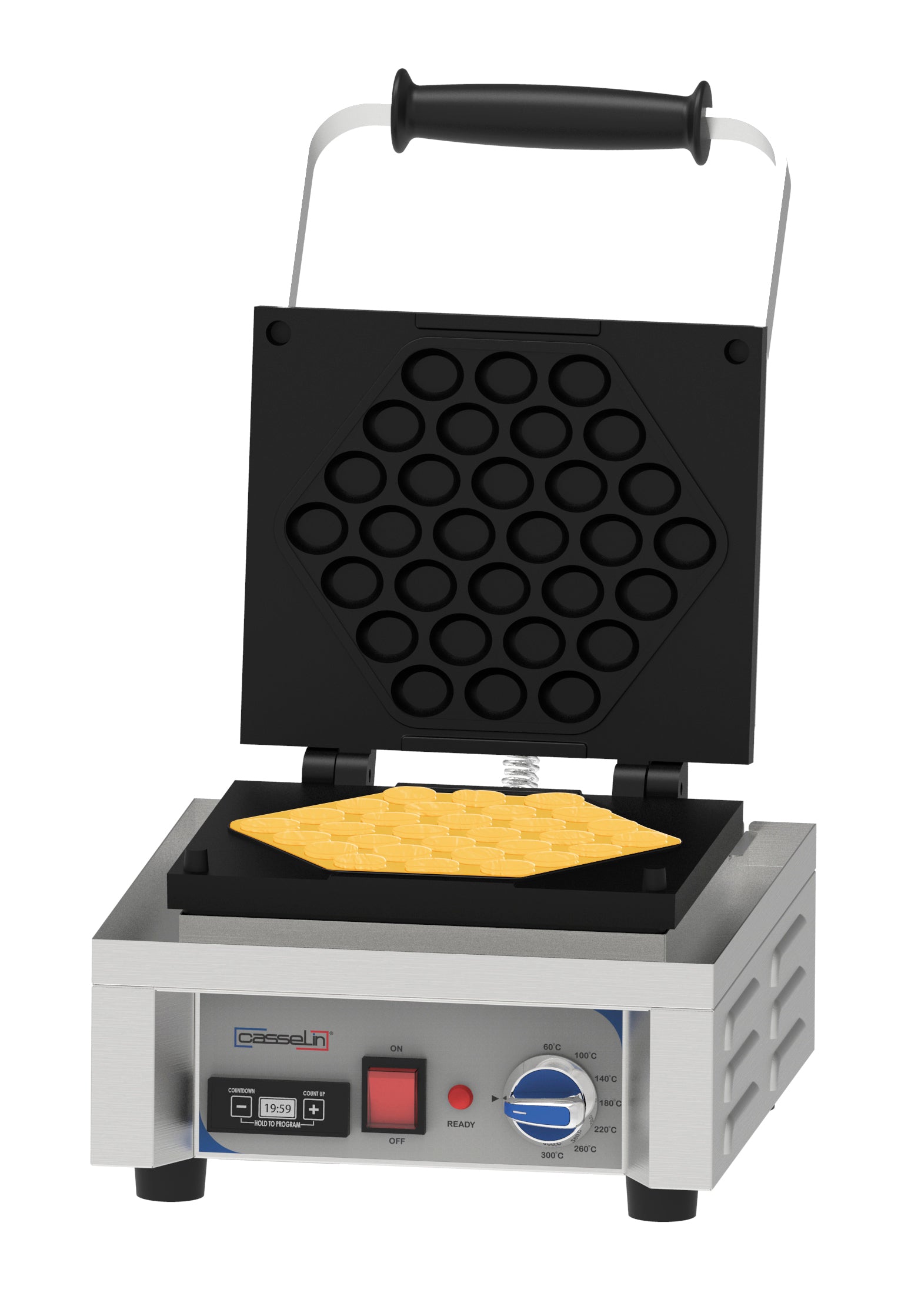 Professionel boblevaffelmaskine 90° åbning