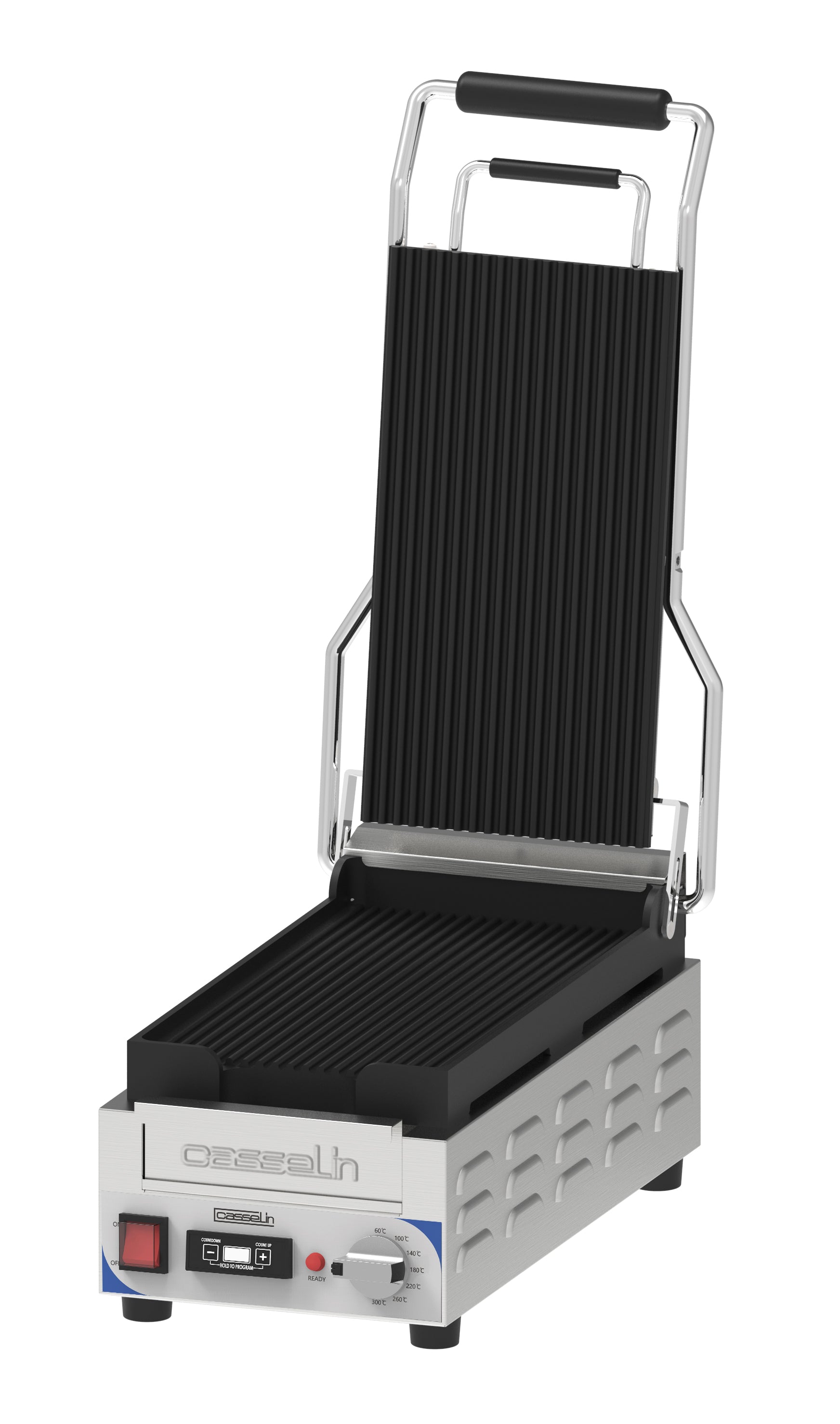 Kontaktgrill Premium rillet - rillet med timer - XS