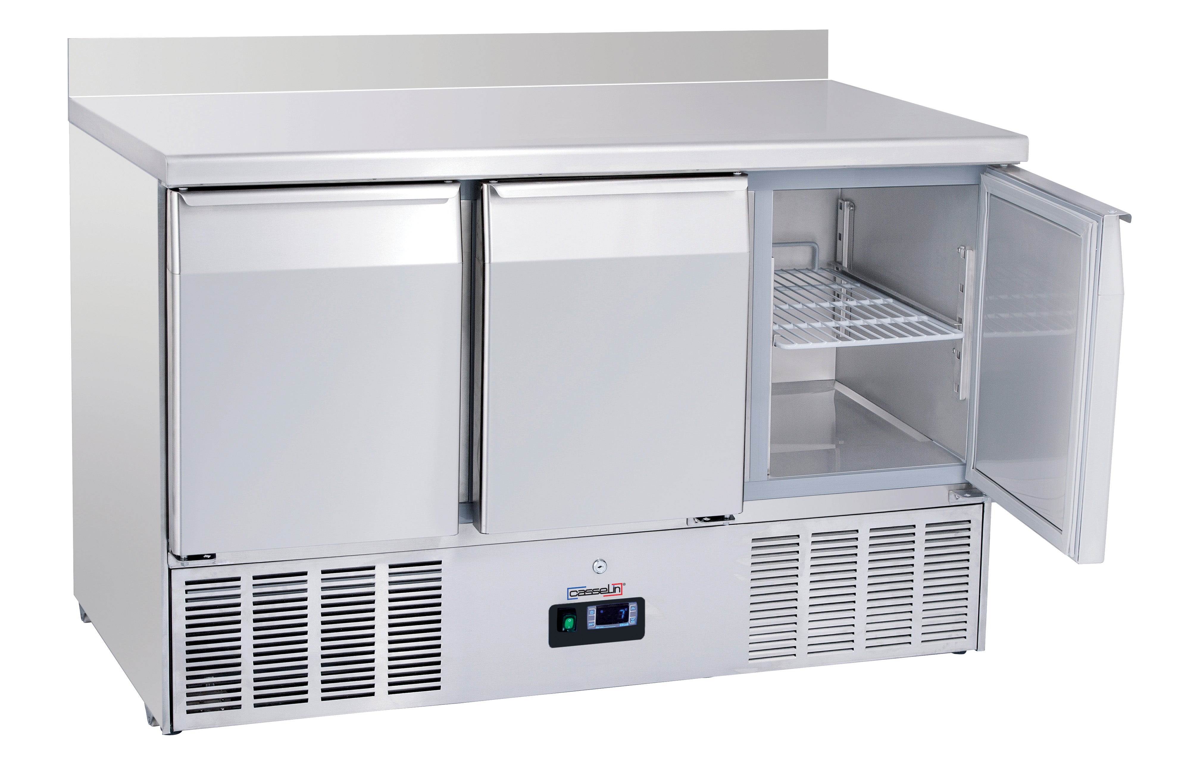 Saladette - Køleserveringsbord med bagplade 3 låger GN 1/1