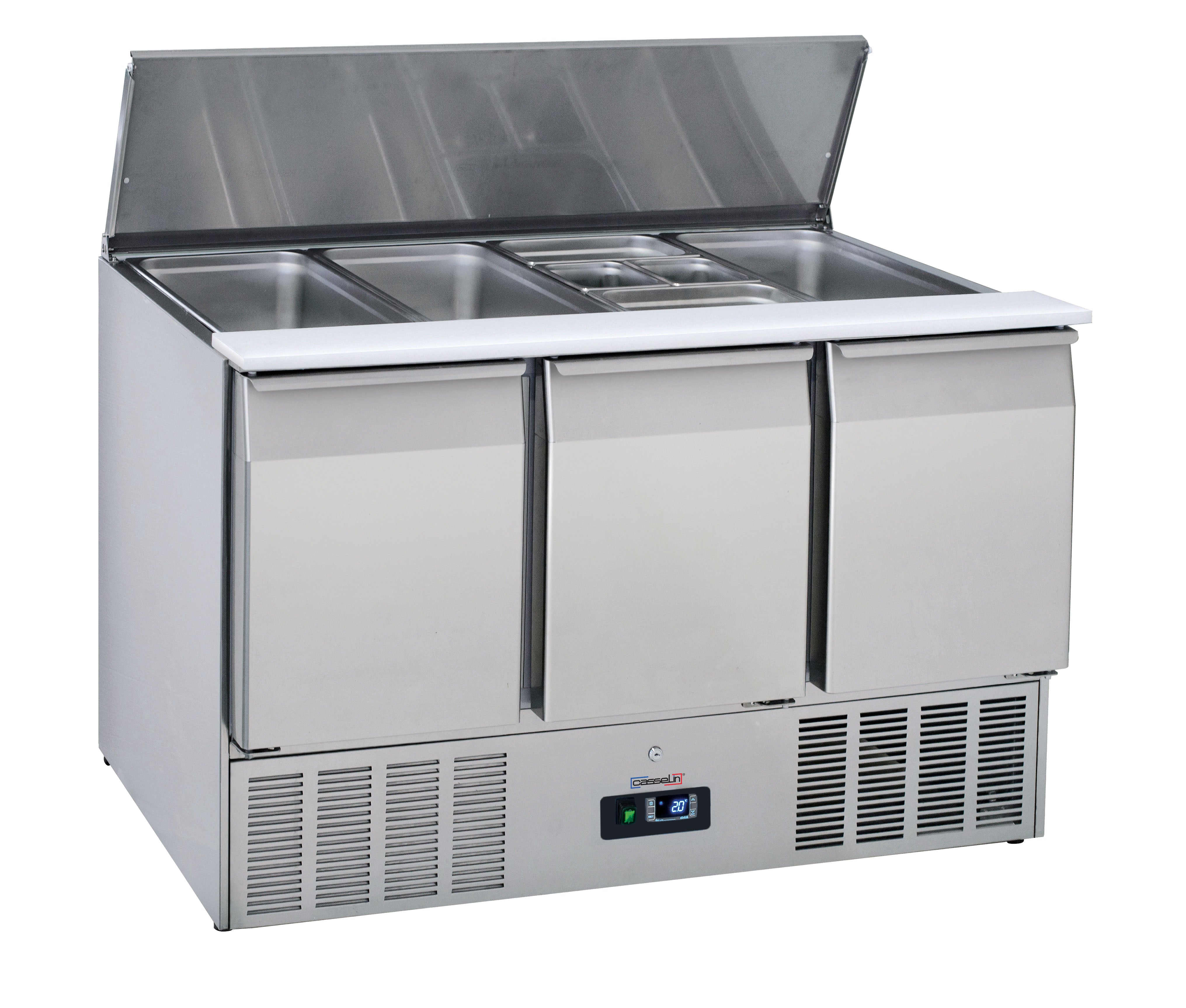 Saladette til klargøring 3 døre GN 1/1