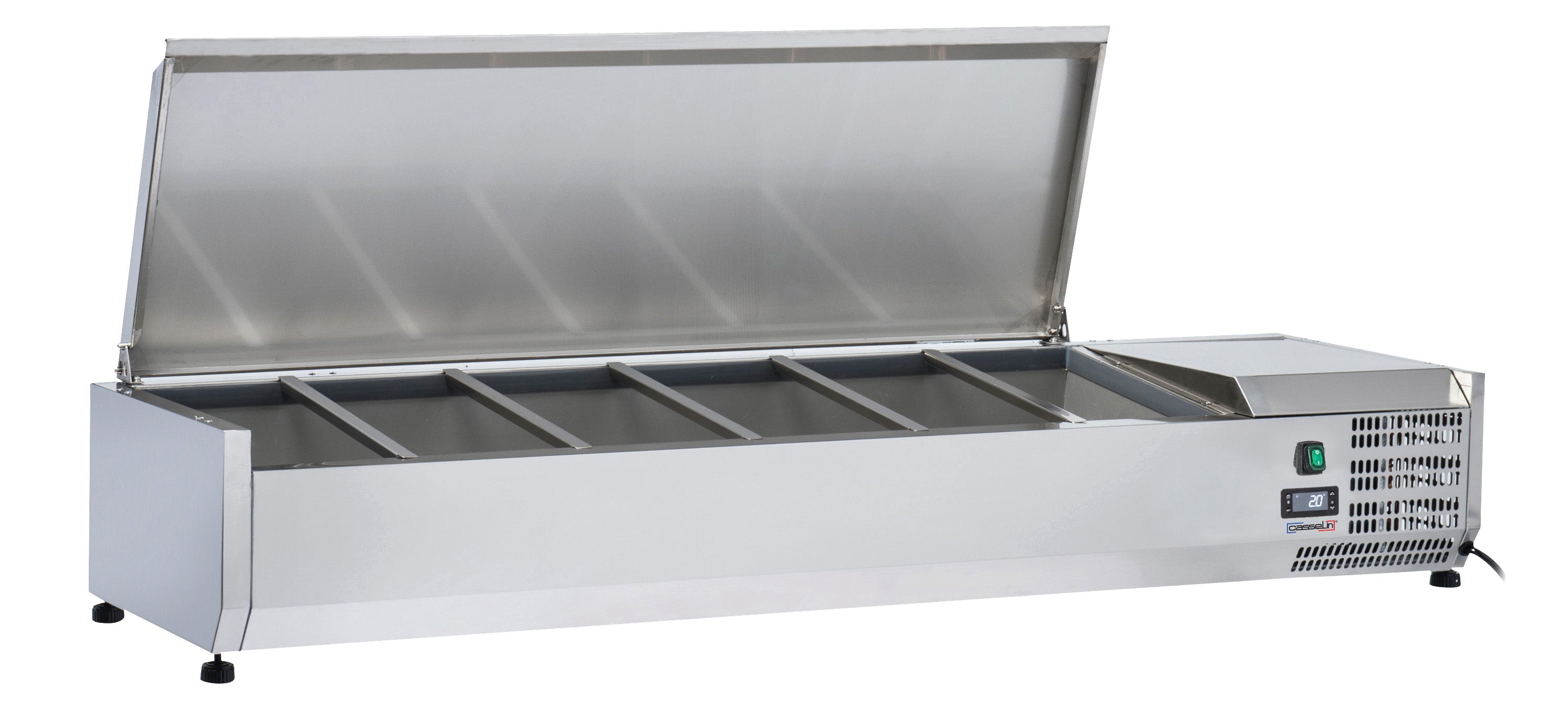 Bordsaladette med låg 5 x GN 1/3 + 1 GN 1/2