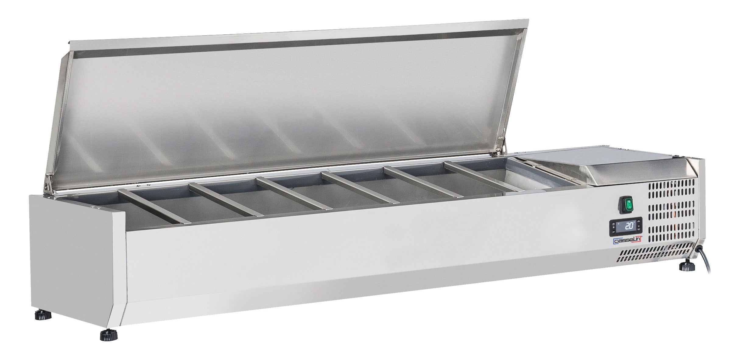 Bordsaladette med låg 7 x GN 1/4