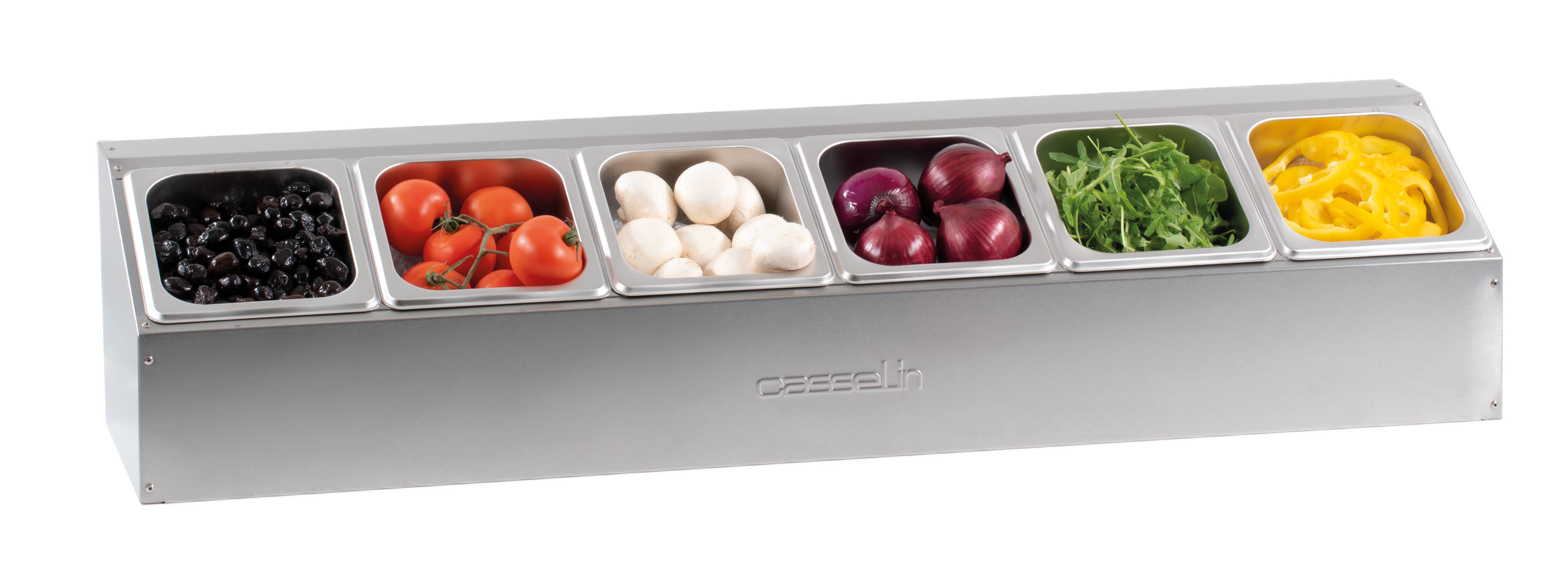 Bordhylde til 6 beholdere GN1/6 - Enkel