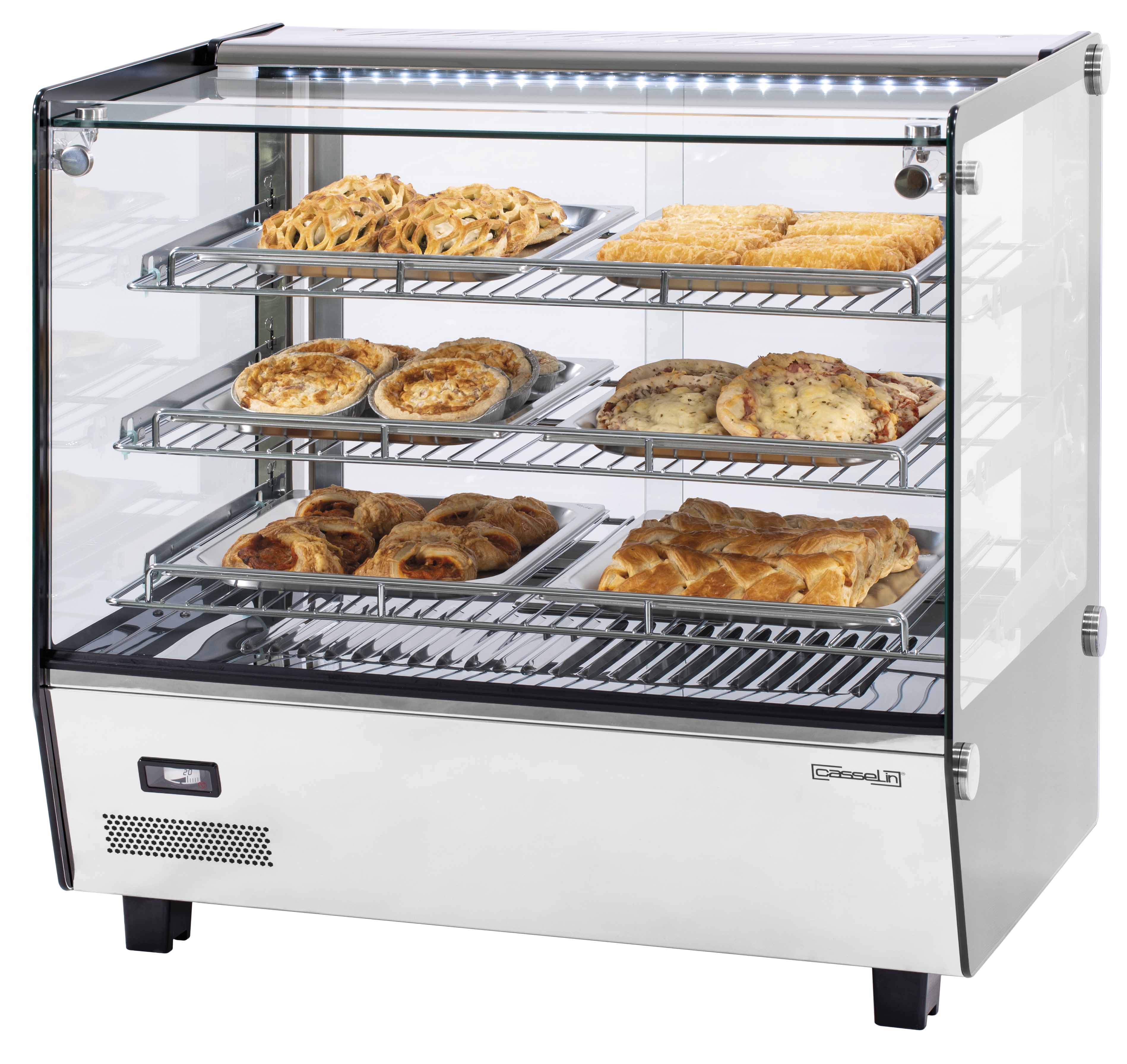 Indbygget opvarmet vitrine 120 L