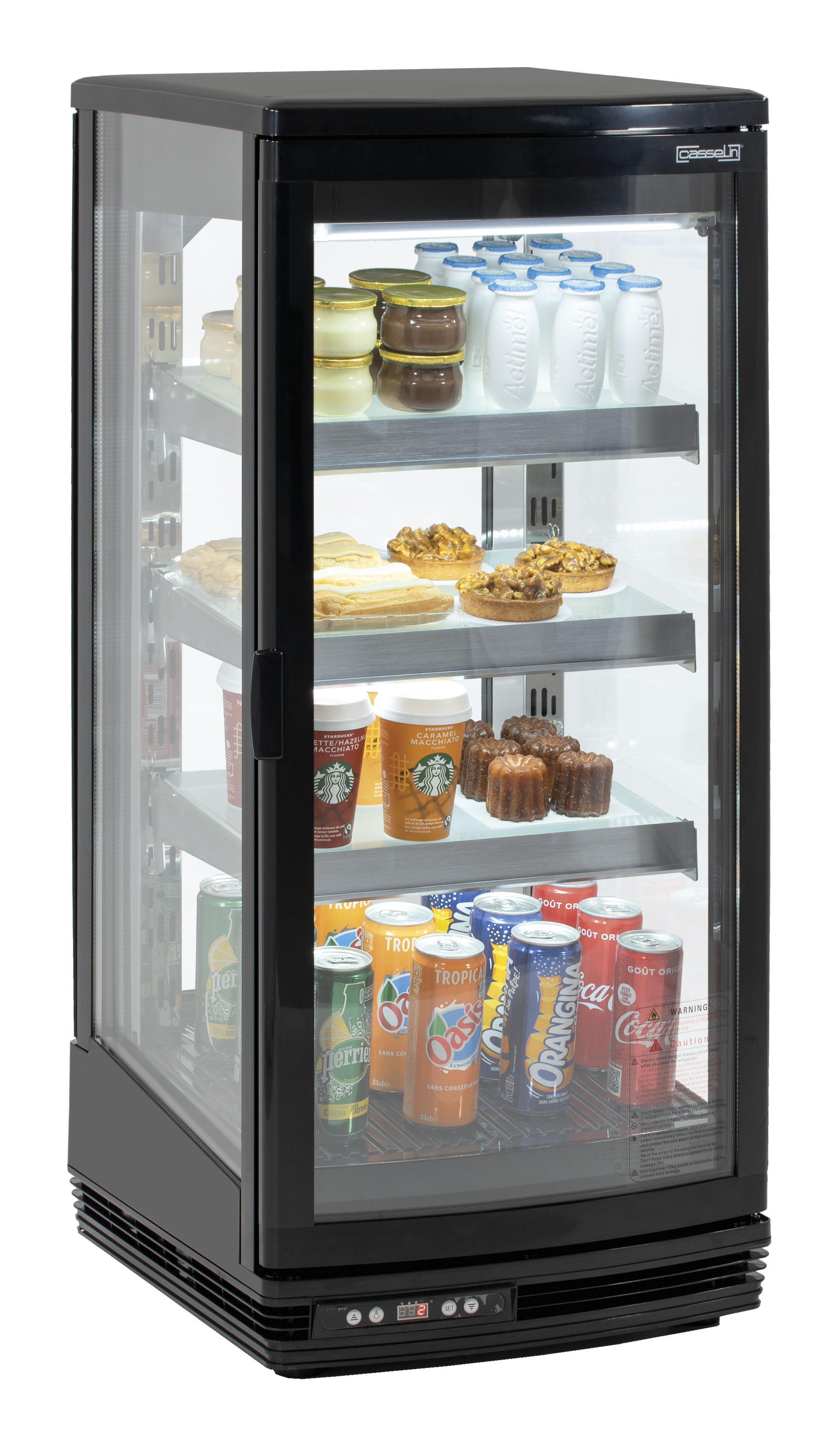 Kølemontre 2 låger 93 L Sort