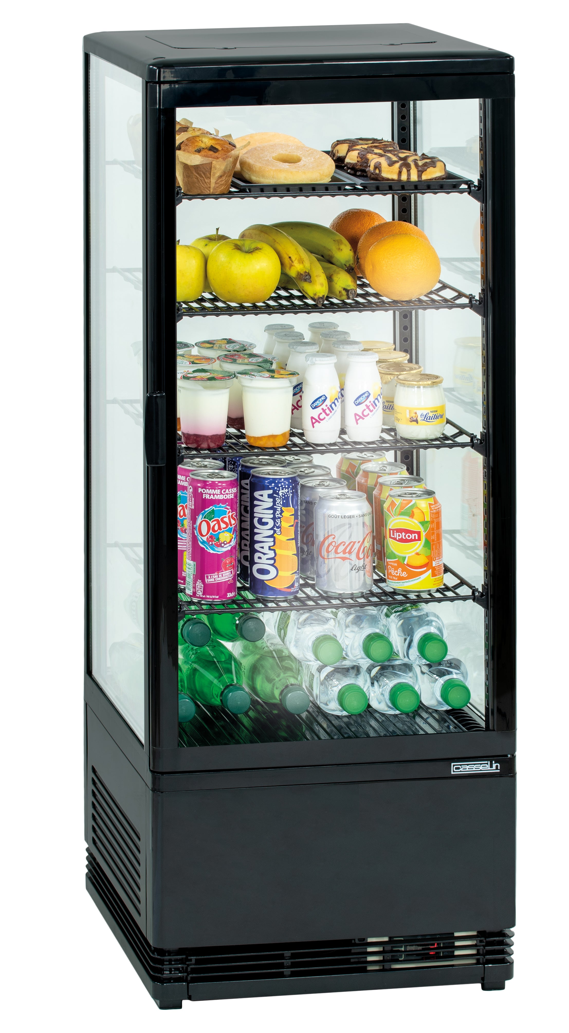 Display køleskab / Kølemontre - 98 Liter - Sort