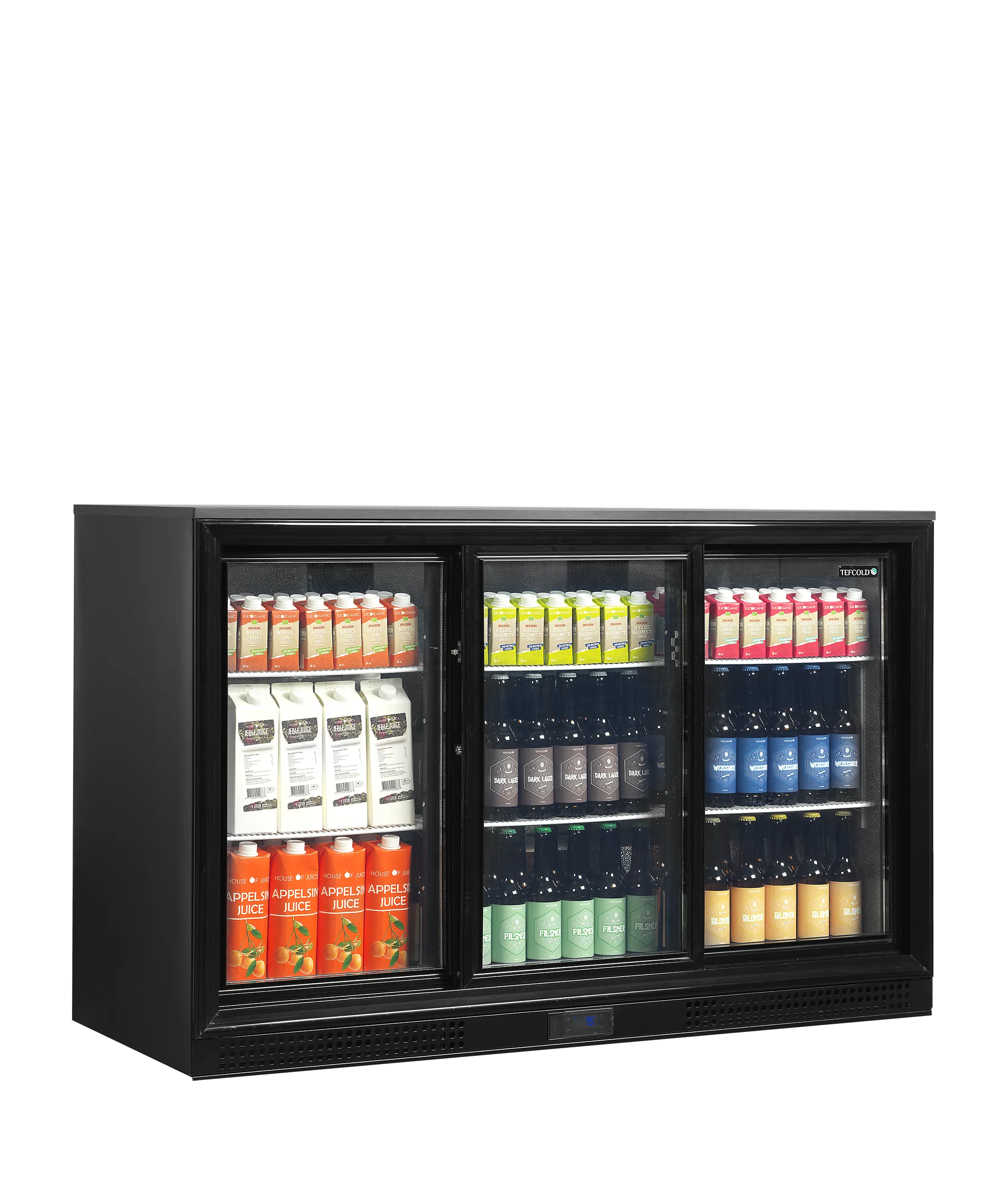 Backbar - Sort - 3 skydedøre