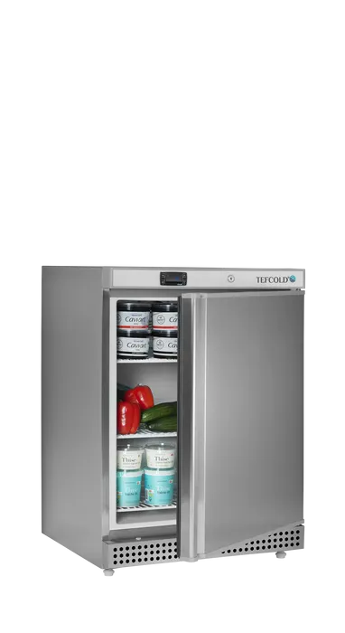 Lagerkøleskab 119 liter netto - rustrit stål