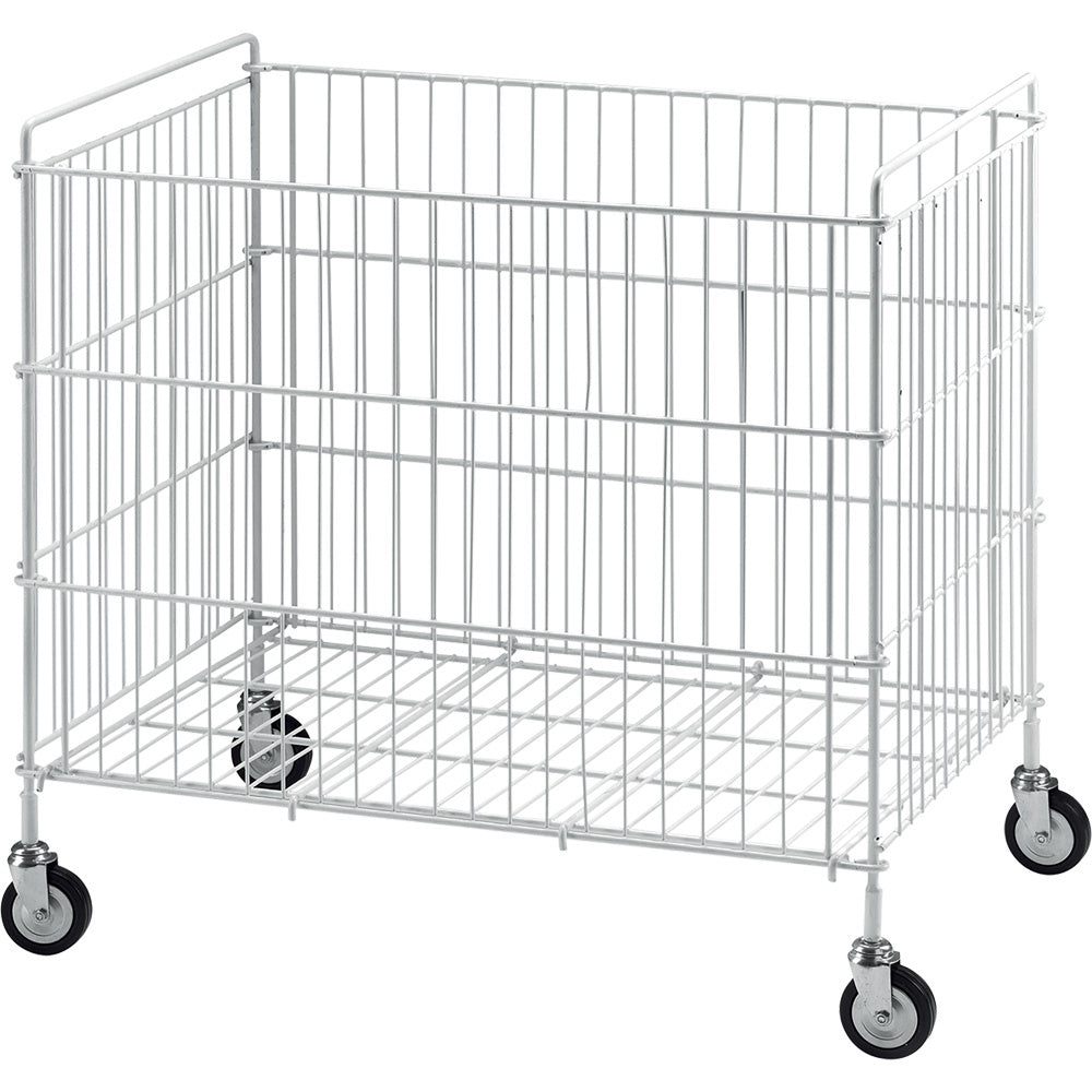 Vasketøjskurv på hjul, klapbar skammel