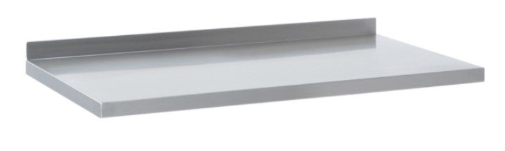 Bordplade - Rustfrit stål - 150 x 60 cm - Med bagkant