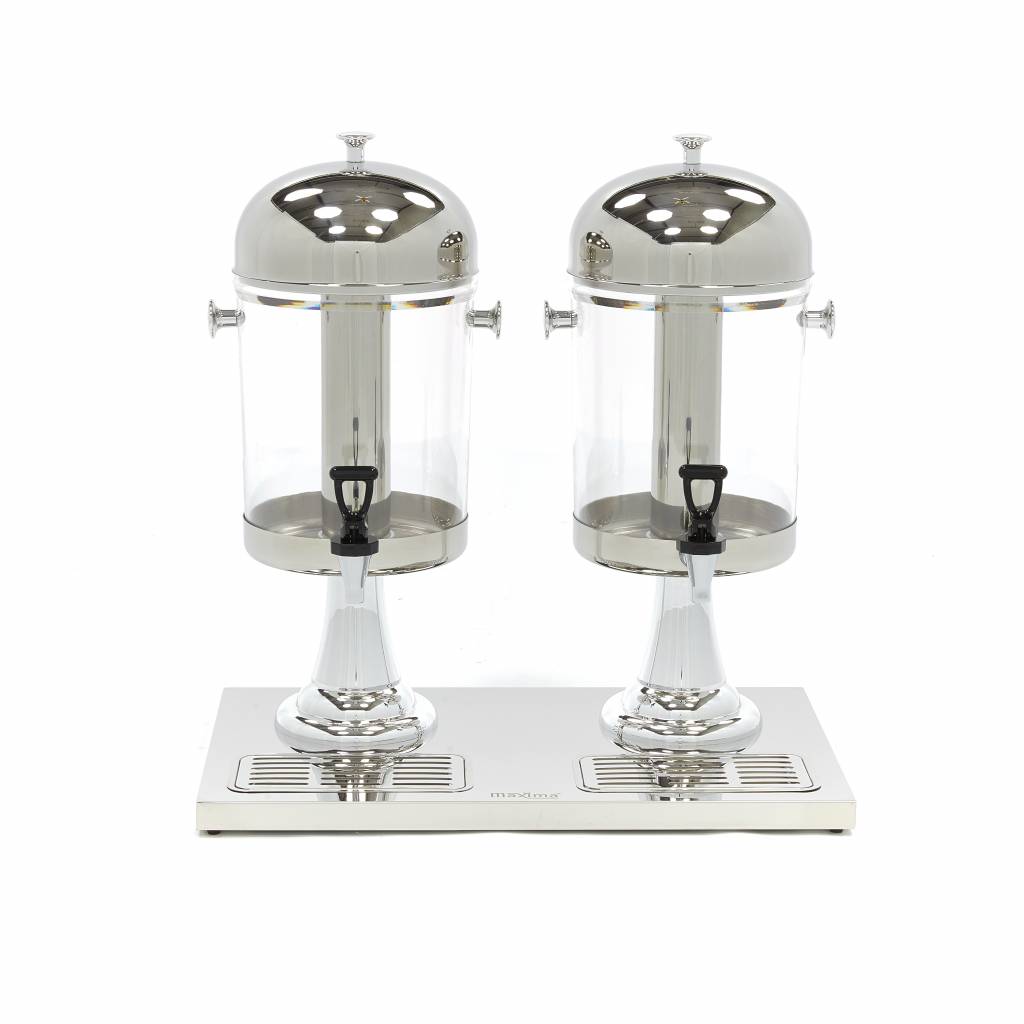 Drikkevaredispenser - 2 x 8L - Centralt kølerør - Fungerer uden strøm