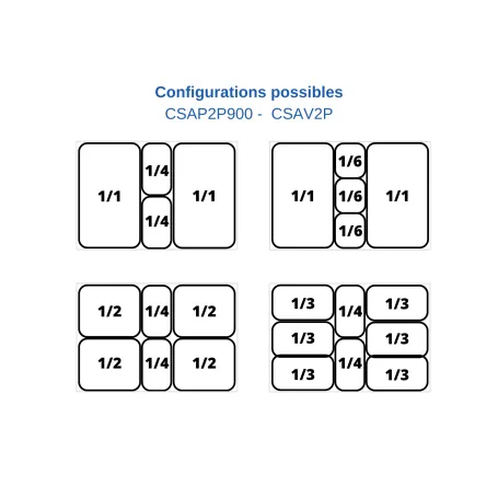 Sandwich disk - 2 Døre - 700 mm dyb