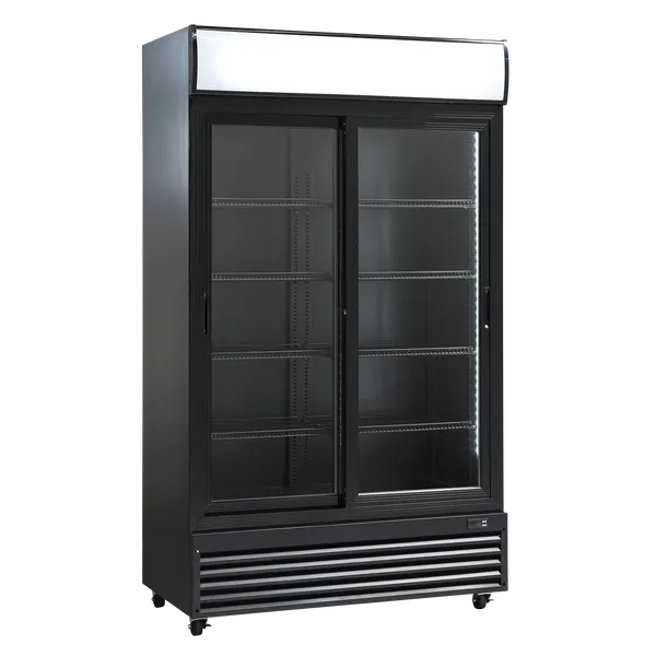 Displaykeleskab - 764 liter - 2 skydedøre - Sort - SD 1002 BSLE