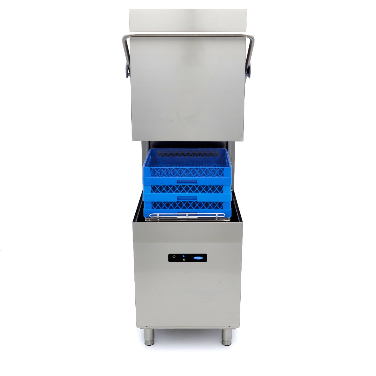 Hætteopvaskemaskine - 50 x 50 cm - Med afspændingsmiddel og sæbepumper - Digitalt display - 400V