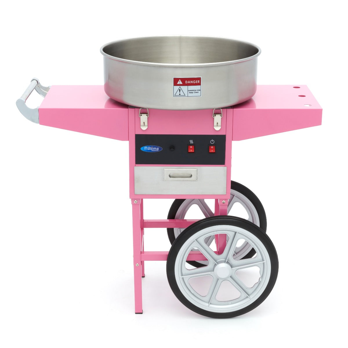 Candy Floss Machine – Ø 52cm – Pink – med vogn