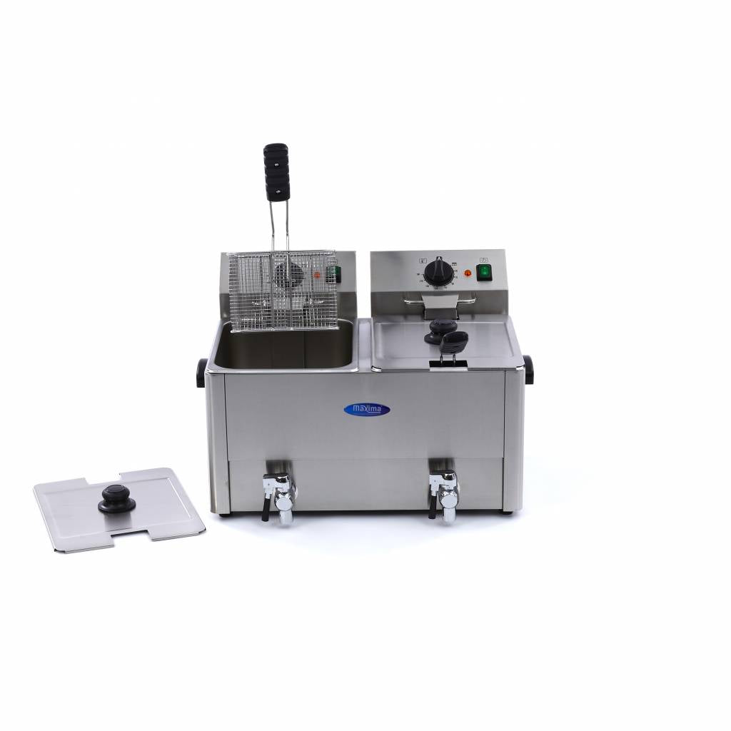 Friture - 2 x 8L - 2 kurve - med aftapningshane