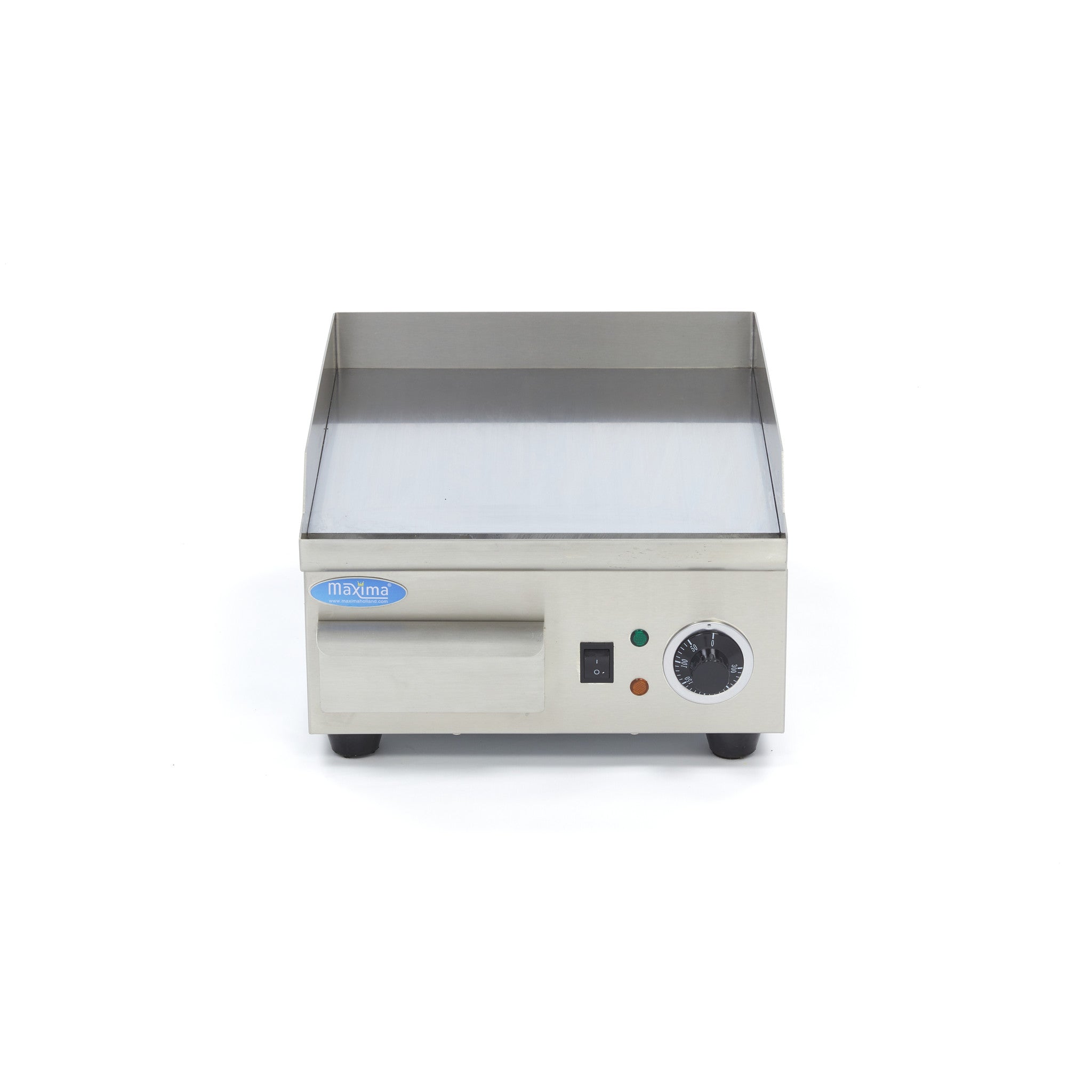 Stegeplade - Glat krom - 36cm - inkl drypbakke