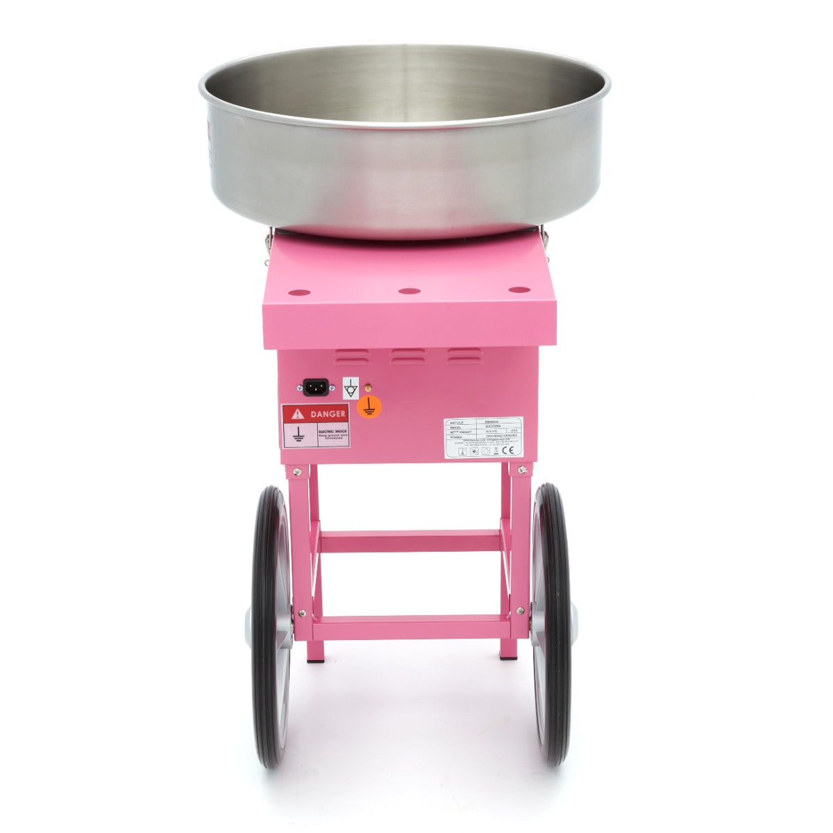 Candy Floss Machine – Ø 52cm – Pink – med vogn