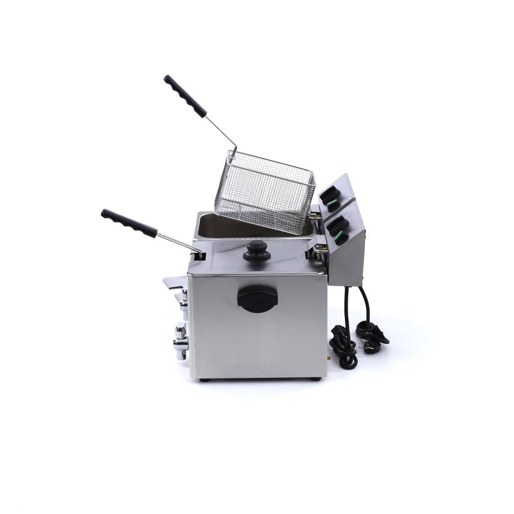 Friture - 2 x 8L - 2 kurve - med aftapningshane