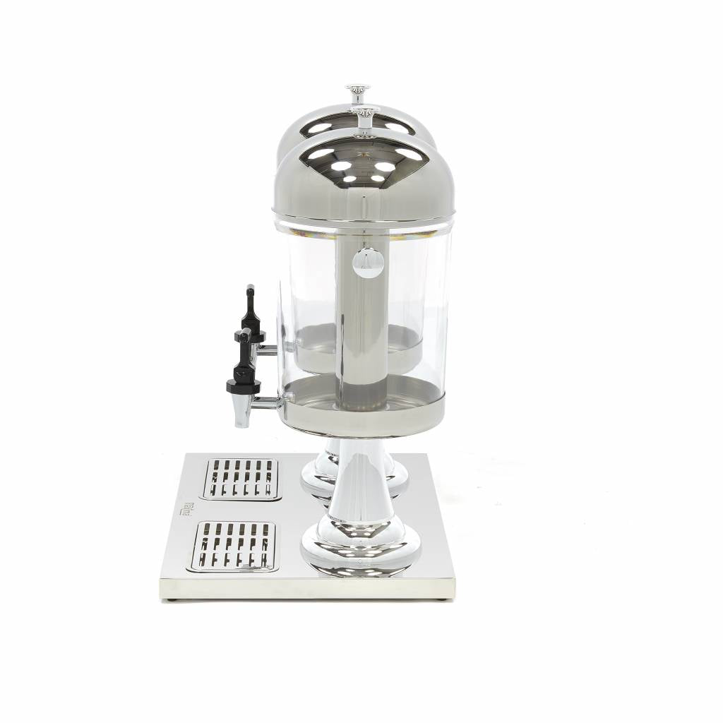 Drikkevaredispenser - 2 x 8L - Centralt kølerør - Fungerer uden strøm