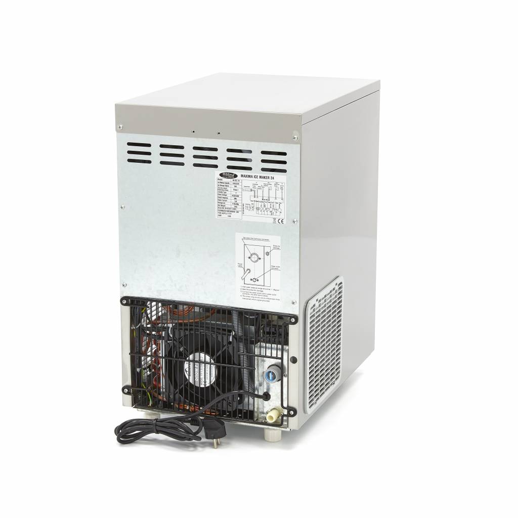 Isterningmaskine - 24 kg/dag - Kugleterninger - Luftkølet