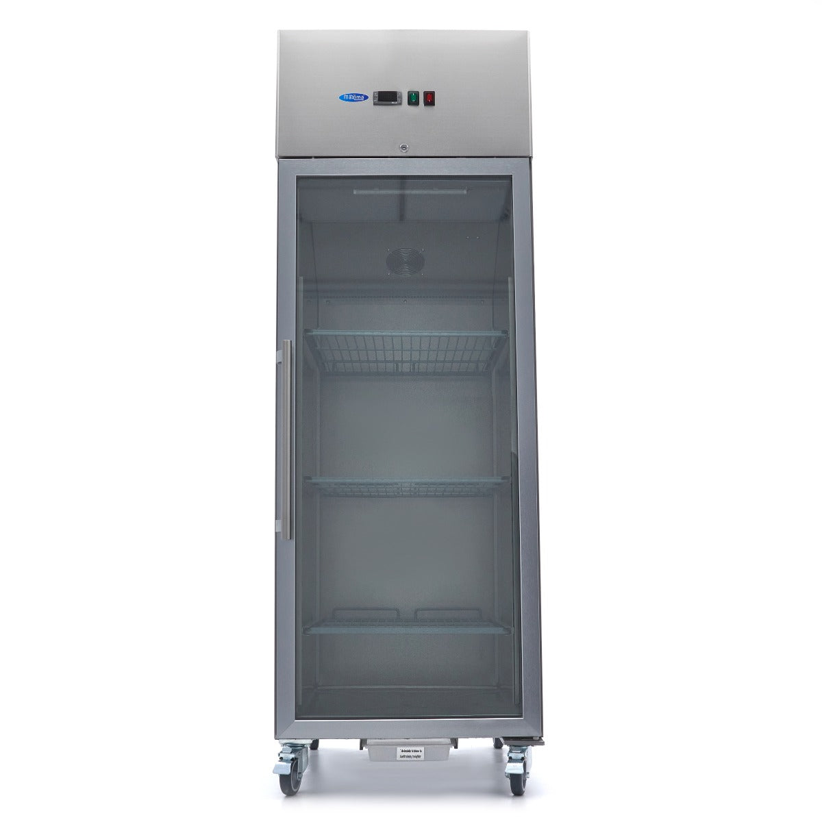 Fryser - 700L - 3 justerbare hylder (2/1 GN) - Rustfrit stål - med glasdør