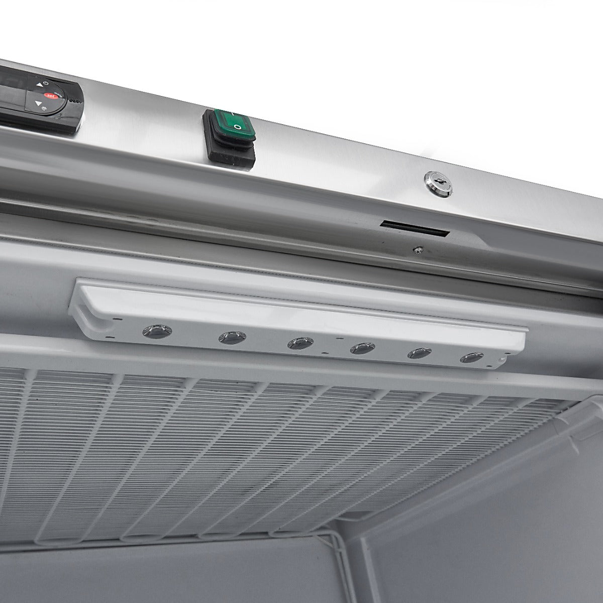 Fryser - 600L - Rustfrit stål - med glasdør