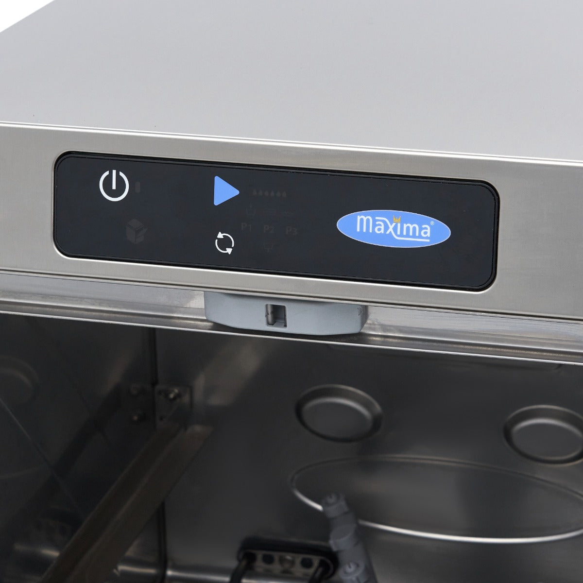 Glasopvaskemaskine - 35 x 35 cm - med tømmepumpe, afspændingsmiddel og sæbepumpe - Digitalt display - 230V