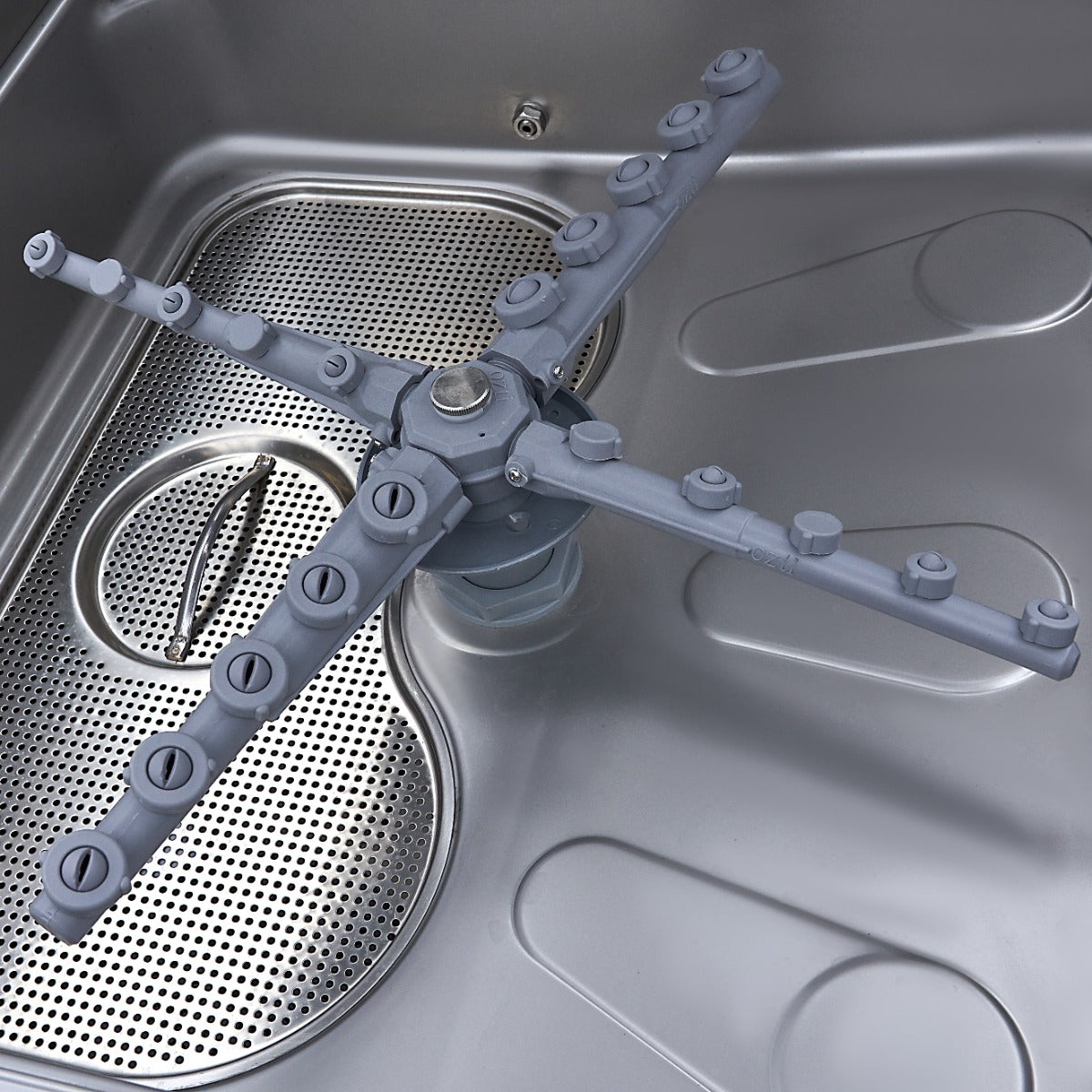 Hætteopvaskemaskine - 50 x 50 cm - Med afspændingsmiddel og sæbepumper - Digitalt display - 400V