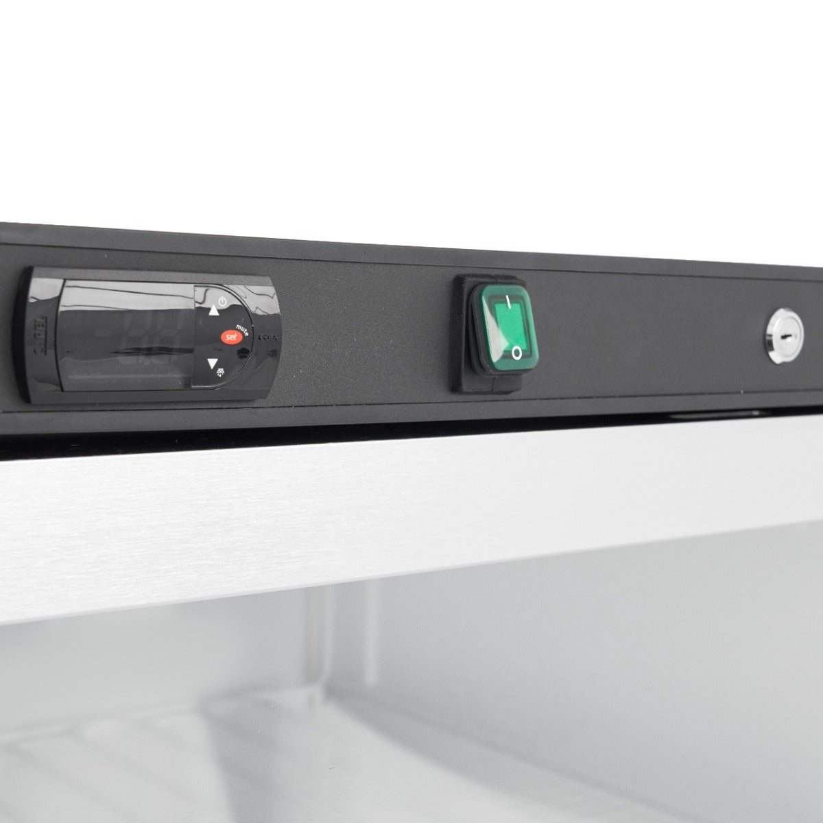 Fryser - 600L - Sort - med glasdør