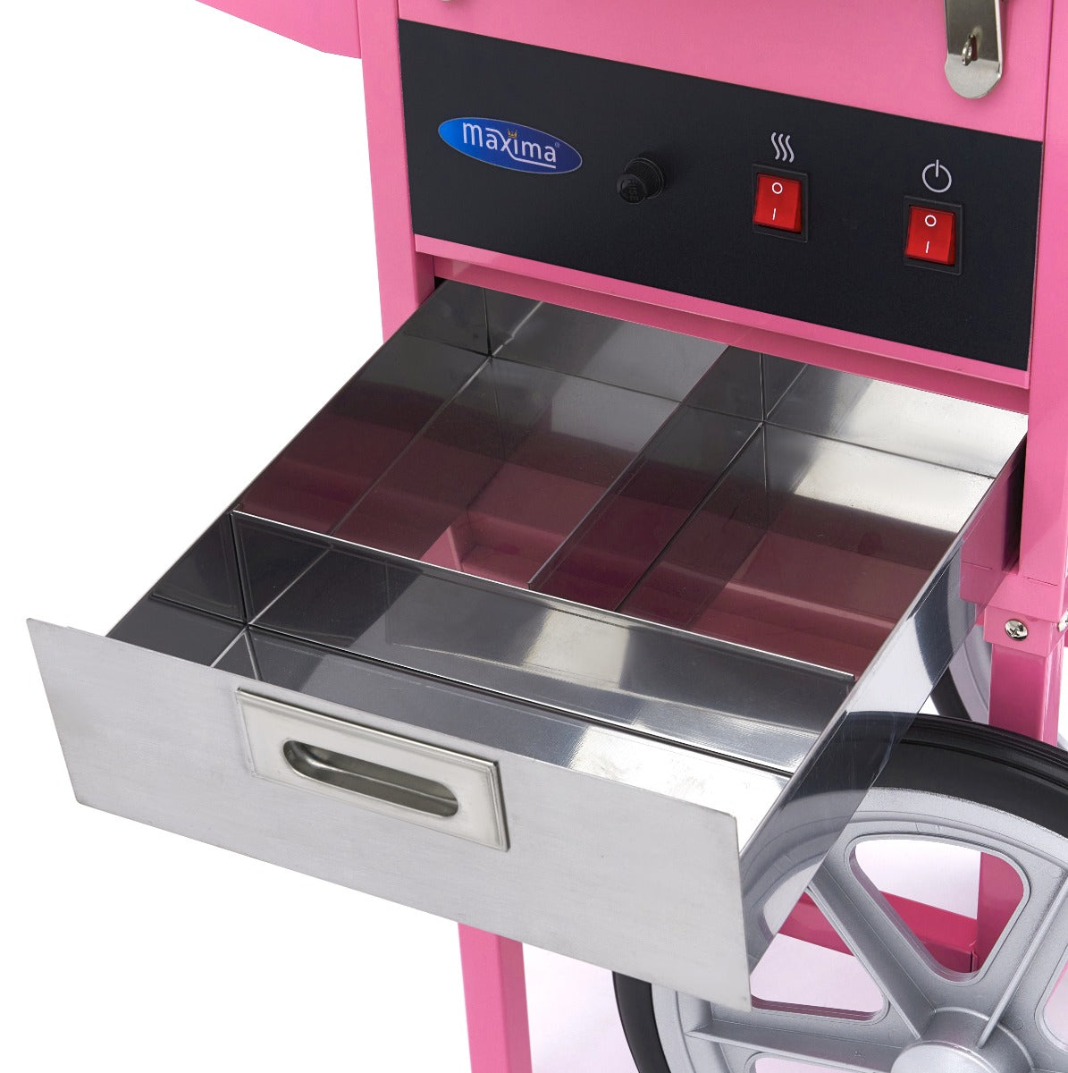 Candy Floss Machine – Ø 52cm – Pink – med vogn
