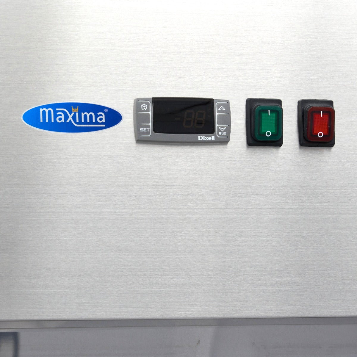 Fryser - 1200L - 6 justerbare hylder (2/1GN) - Rustfrit stål - med glasdør