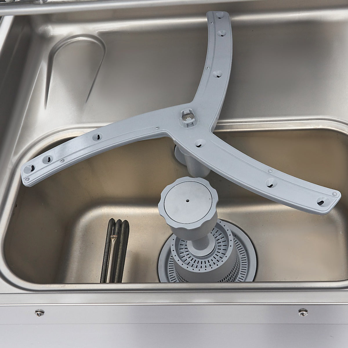 Hætteopvaskemaskine - 50x60cm - Med afspændingsmiddel og sæbepumper - 400V