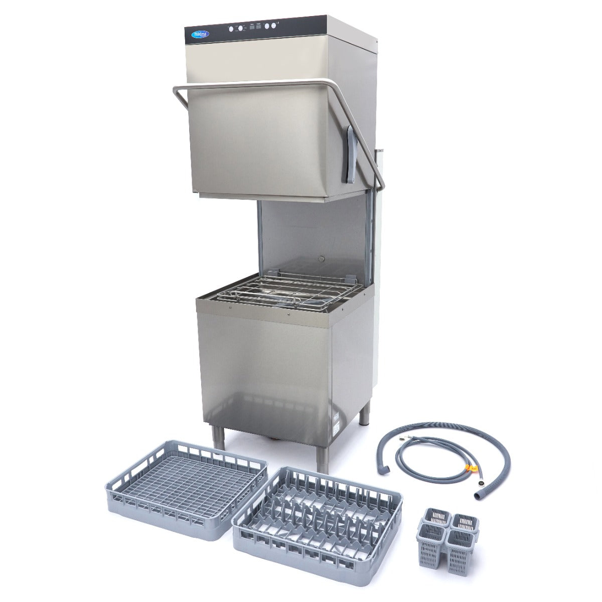 Hætteopvaskemaskine - 50x60cm - Med afspændingsmiddel og sæbepumper - 400V