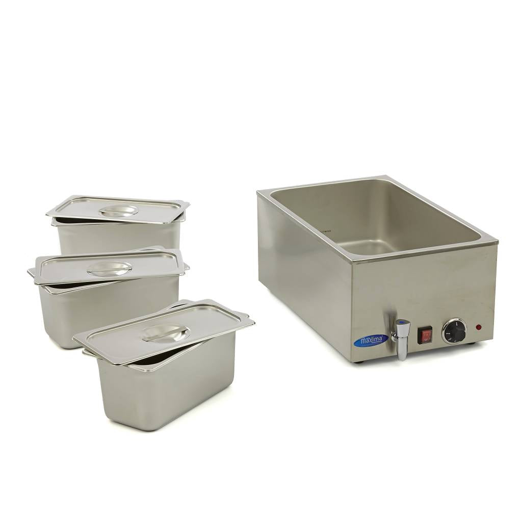 Bain Marie - med hane - inkl 3 x 1/3 GN Sæt - El
