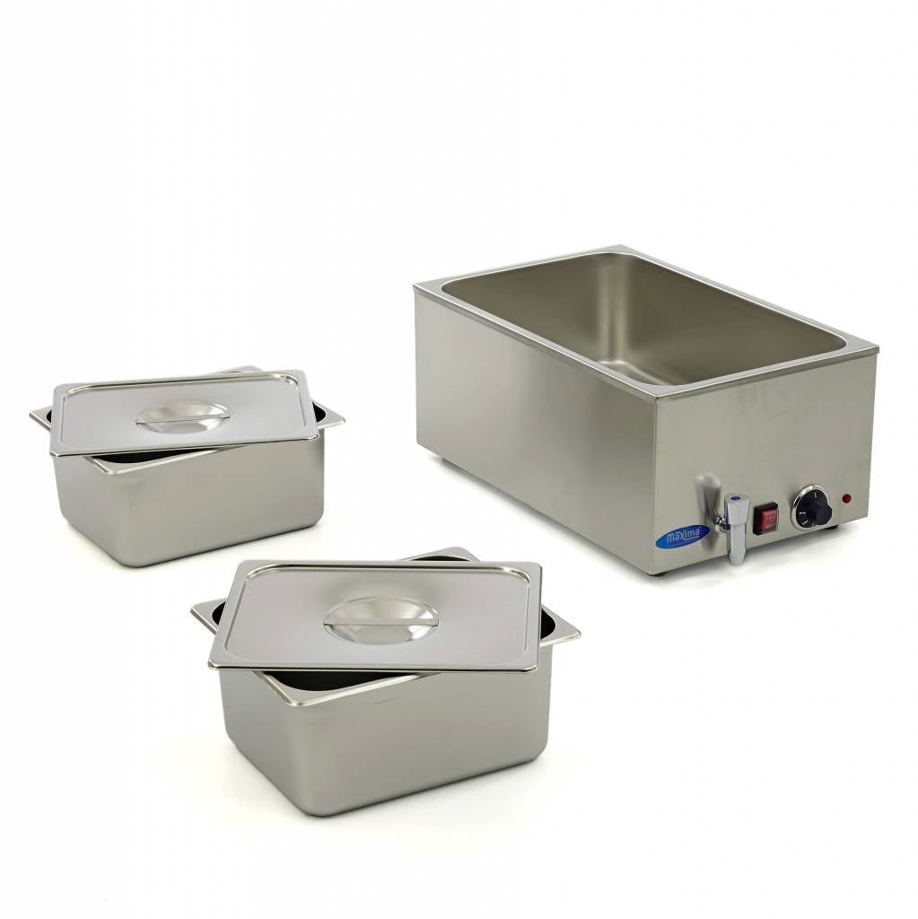 Bain Marie - med hane - inkl 2 x 1/2 GN Sæt - El