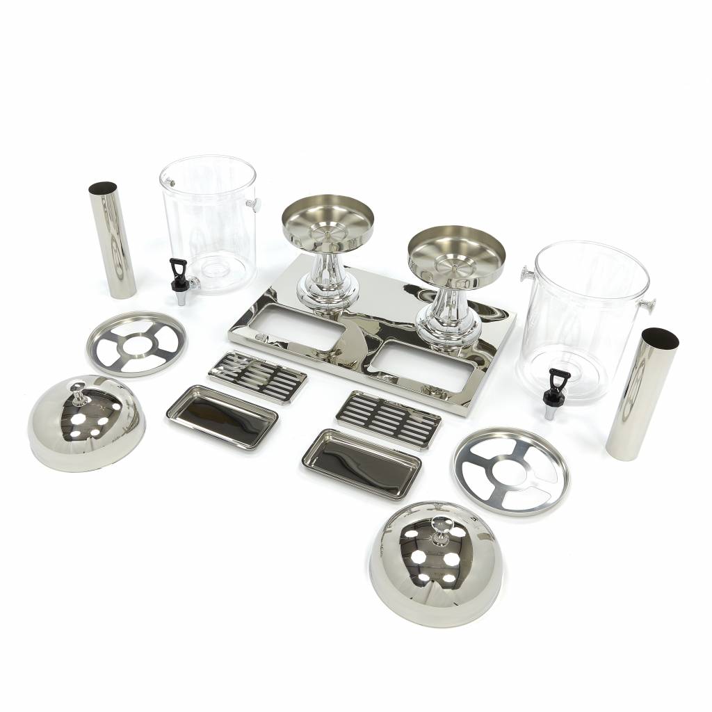 Drikkevaredispenser - 2 x 8L - Centralt kølerør - Fungerer uden strøm