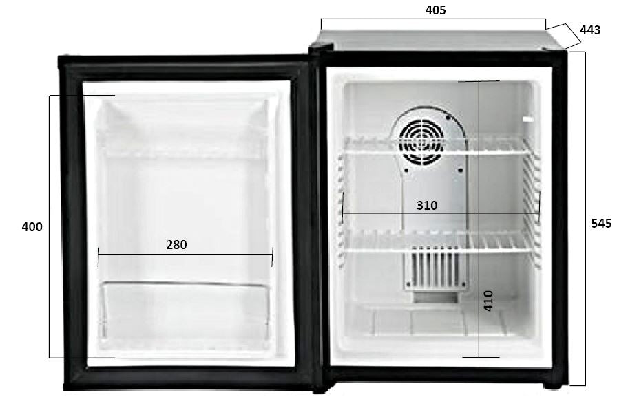 Minibar - Køleskab - Sort - 40 liter