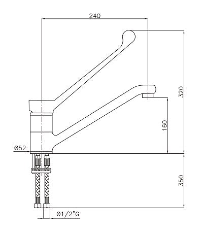 Vandhane / blandingsbatteri