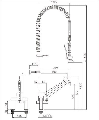 Forbruser / Montering i vask / Albuestyring