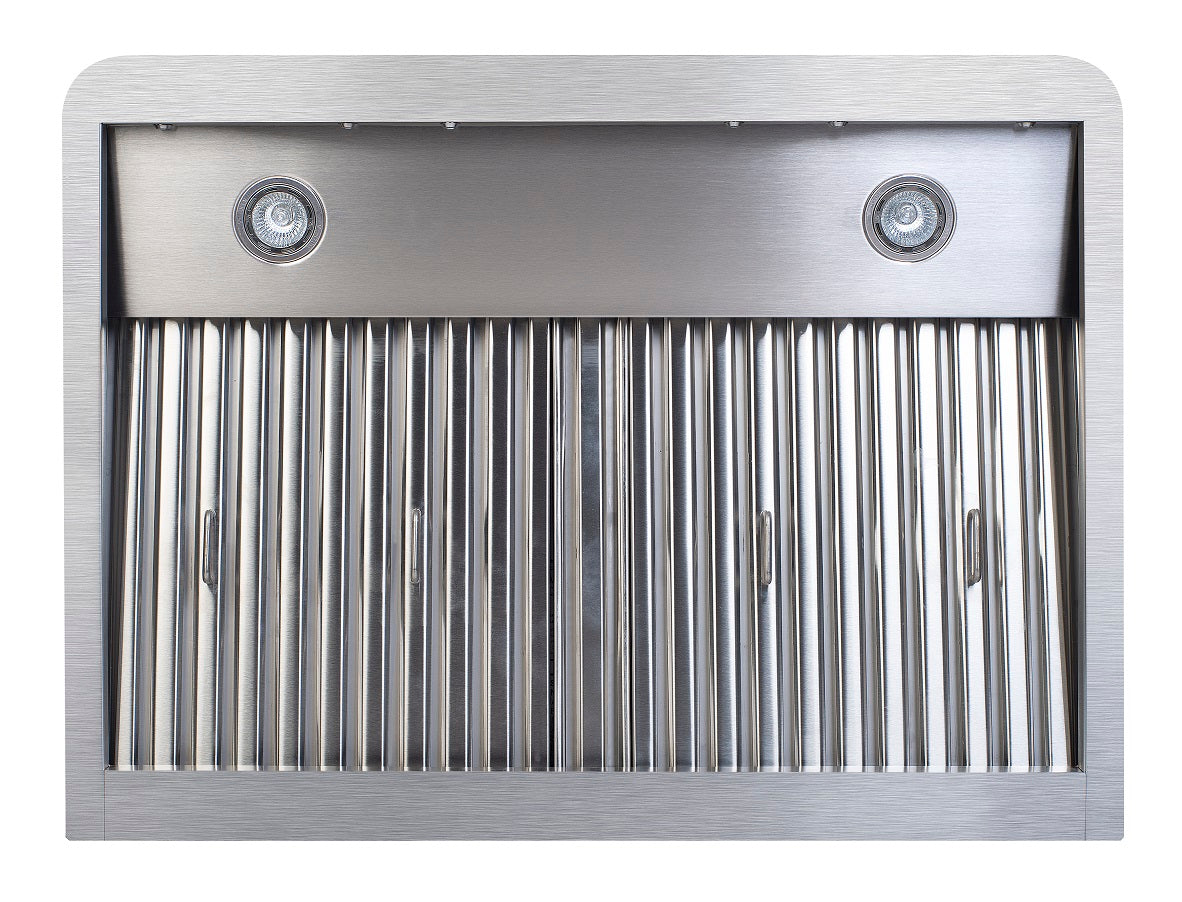 Industriemhætte - vægmonteret m/motor - 120 cm bred - 56 cm dyb