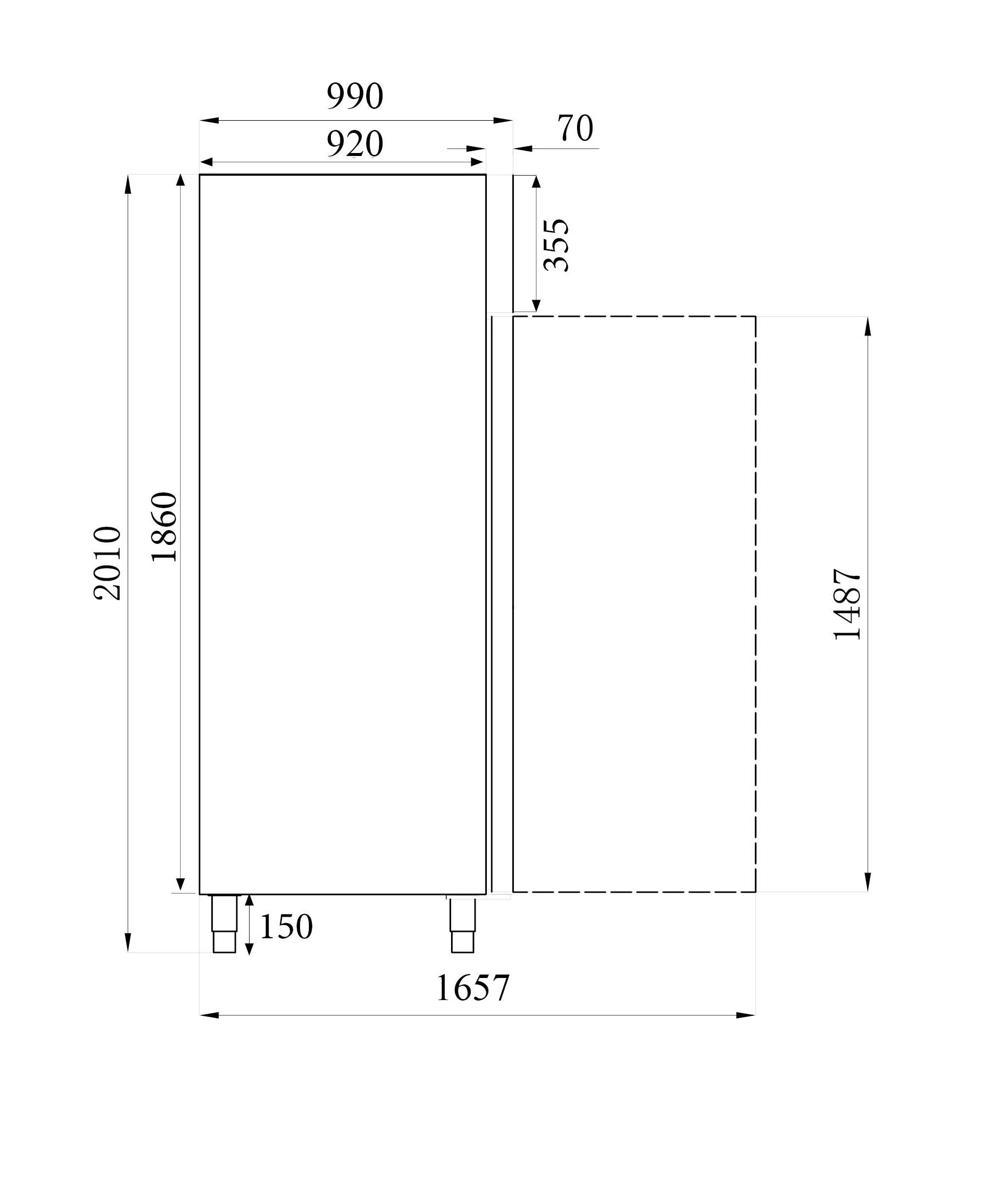 Industrikøleskab - Bageri - 737 liter