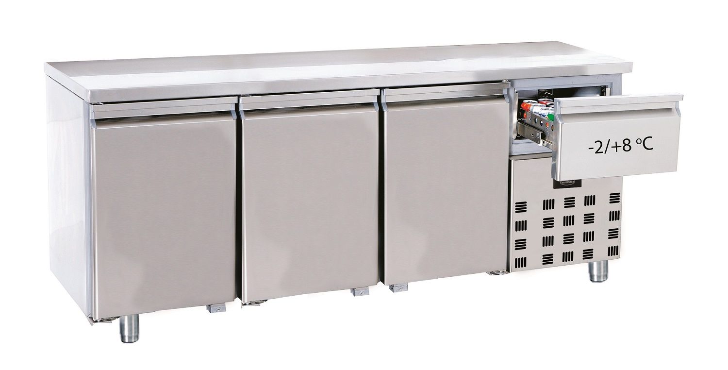 Kølebord - 3 låger - 1 skuffe